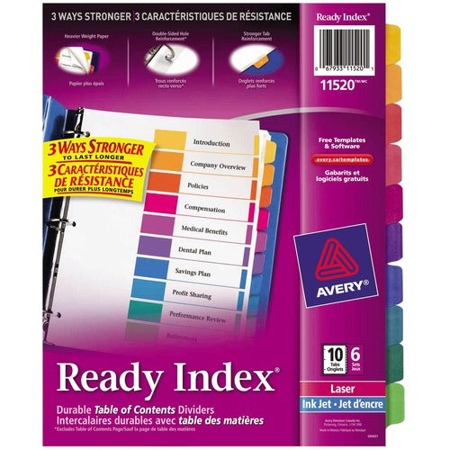 Avery&reg; Ready Index Unprinted Tab - AVE11520