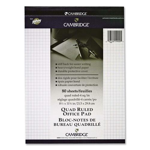 Hilroy Cambridge Quad Ruled Office Pad - HLR59900