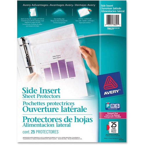 Avery&reg; Side Insert Sheet Protector - AVE78629