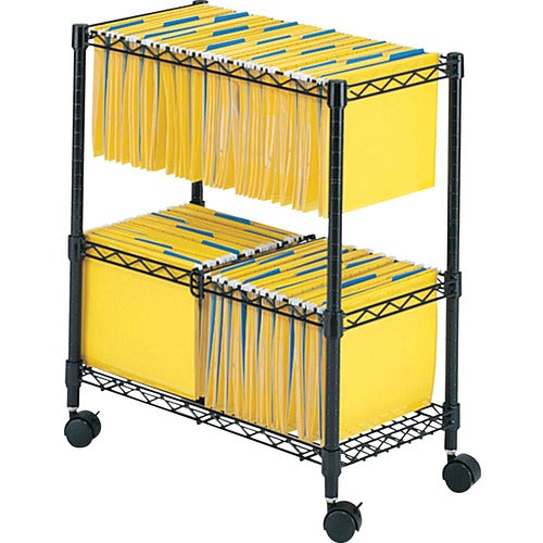 Safco 2-Tier Rolling File Cart - SAF5278BL