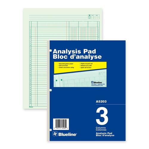 Blueline Analysis Columnar Pad - BLIA5203