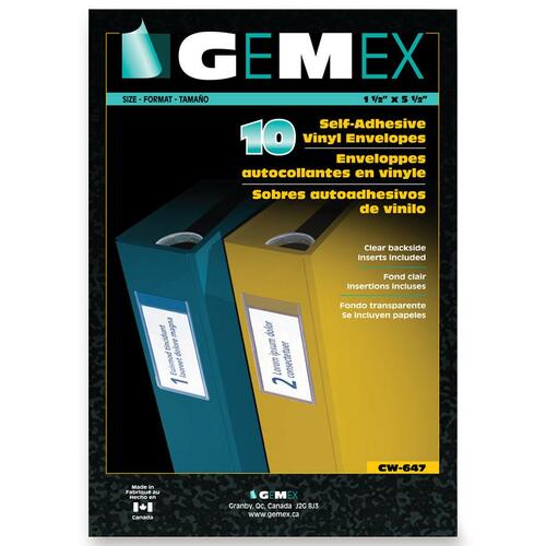 Gemex Adhesive Vinyl Pocket - GMXCW647