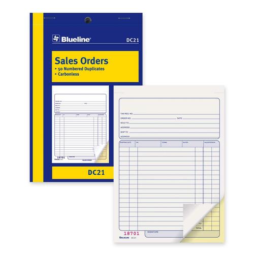 Blueline Sales Order Book - BLIDC21