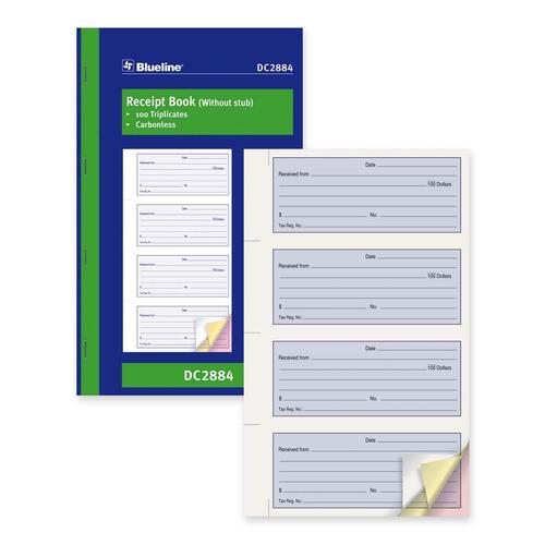 Blueline Receipt Forms Book - BLIDC2884