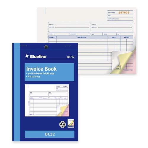 Blueline Invoice Book - BLIDC32