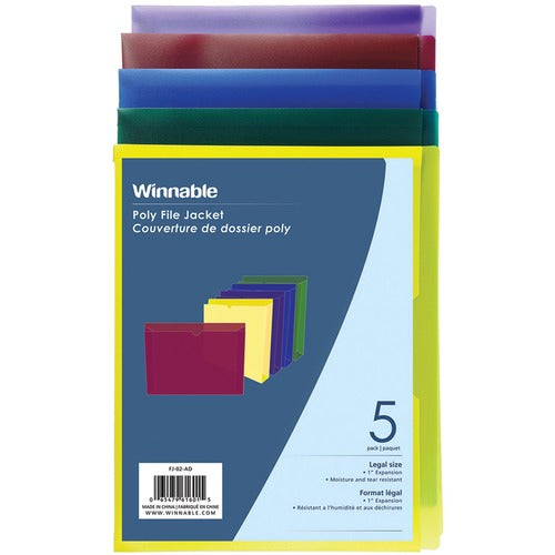 Winnable Colored Poly File Jacket - WNNFJ02AD