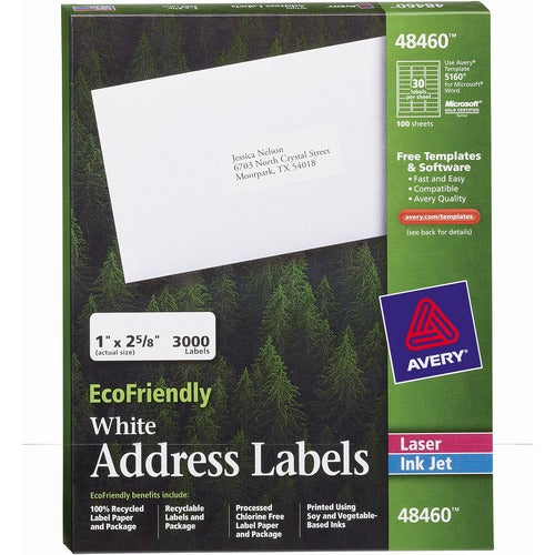 Avery&reg; EcoFriendly Address Labels - AVE48460