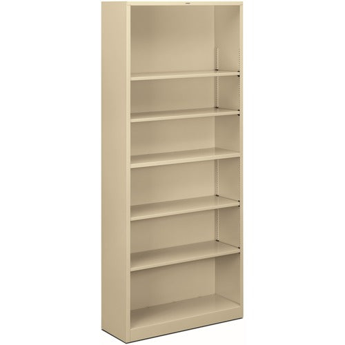 HON HON Brigade Steel Bookcase | 6 Shelves | 34-1/2"W | Putty Finish HONS82ABCL  FRN