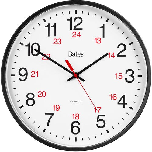 GBC 9847027 Bates 12/24 Quartz Wall Clock - GBC9847027