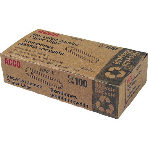 Acco Recycled Paper Clips - ACC72525