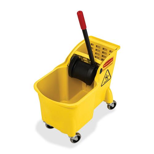 Rubbermaid Rubbermaid Tandem Bucket and Wringer Combo RUB738000YEL