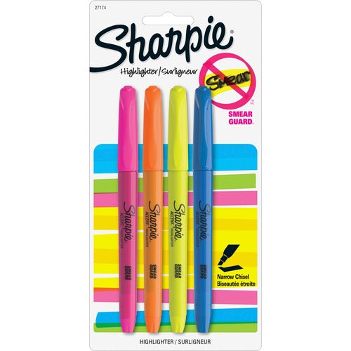 Sharpie Accent Highlighters with Smear Guard - SAN27174PP