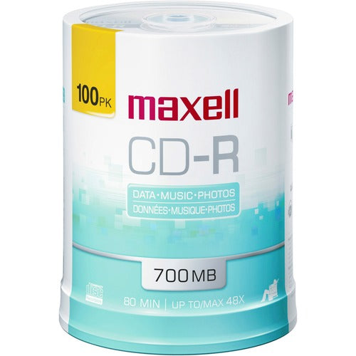 Maxell Maxell CD Recordable Media - CD-R - 48x - 700 MB - 100 Pack Spindle MAX648720