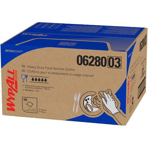 WypAll WypAll Critical Clean Ultra Duty Foodservice Cloths with Anti-Microbial Treatment KCC06280