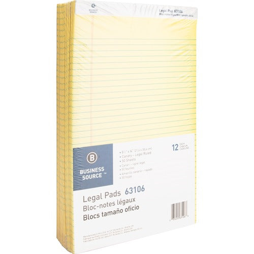 Business Source Micro - Perforated Legal Ruled Pads - Legal - BSN63106