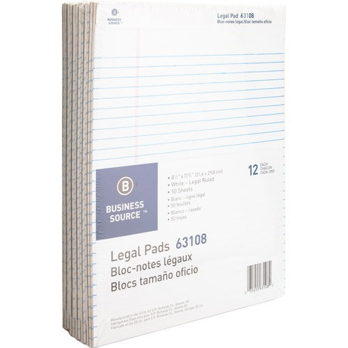 Business Source Micro-Perforated Legal Ruled Pads - BSN63108