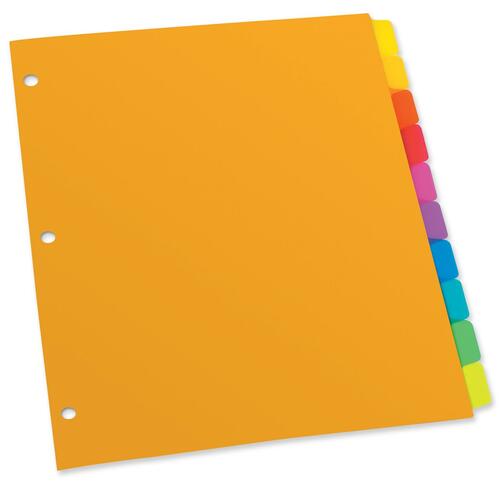 Esselte Plain Tab Poly Index Divider - OXFPL21310RBW