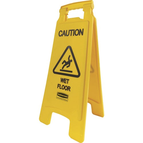 Rubbermaid Commercial Caution Wet Floor Safety Sign - RUB611277YW
