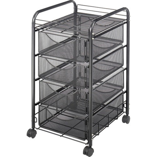 Safco Onyx Double Mesh Mobile File Cart - SAF5214BL OVZ