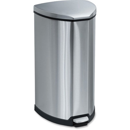 Safco Hands-free Step-on Stainless Receptacle - SAF9687SS