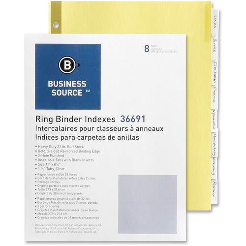 Business Source Insertable Tab Indexes - BSN36691