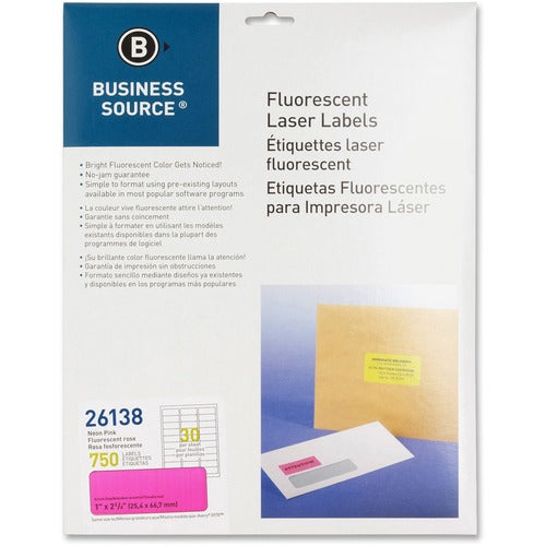 Business Source 1" Fluorescent Laser Labels - BSN26138