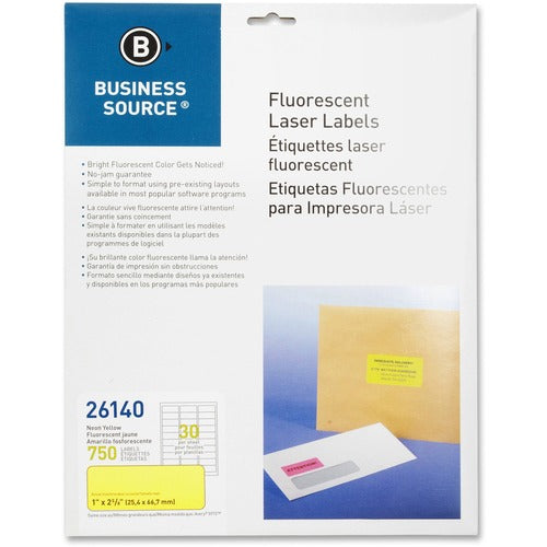 Business Source 1" Fluorescent Laser Labels - BSN26140