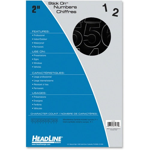 Headline Stick-on Vinyl Numbers - USS31231