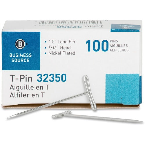 Business Source High Quality Steel T-pins - BSN32350