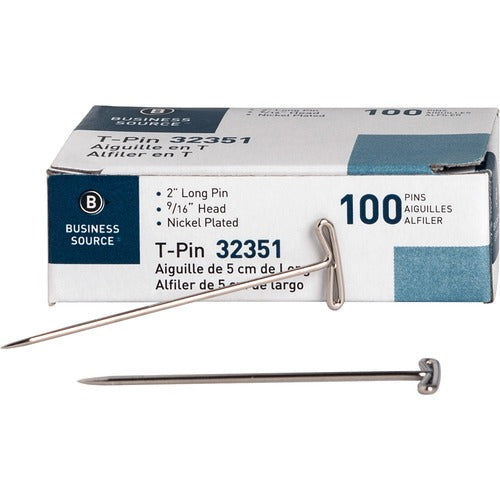 Business Source High Quality Steel T-pins - BSN32351