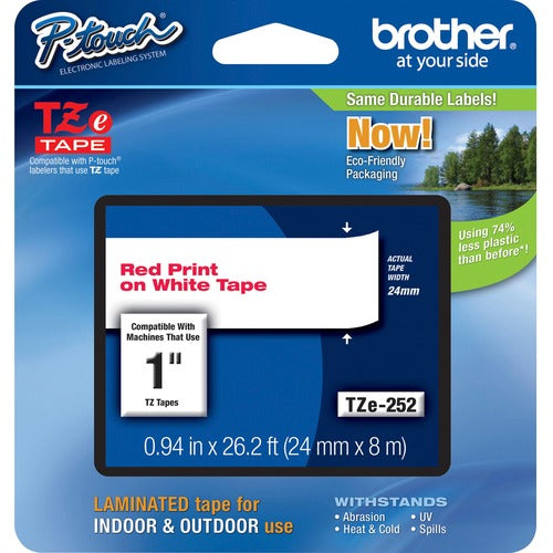 Brother P-touch TZe 1" Laminated Tape Cartridge - BRTTZE252