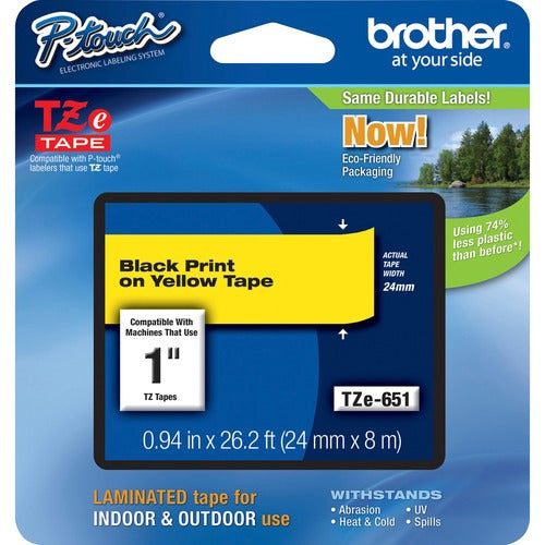 Brother P-touch TZe 1" Laminated Tape Cartridge - BRTTZE651