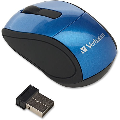 Verbatim Wireless Mini Travel Optical Mouse - Blue - VER97471