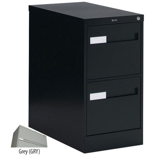 Global 2600 Plus Vertical File Cabinet - 2-Drawer - GLB26252GRY FYNZ  FRN