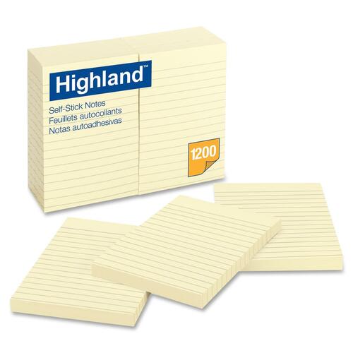 Highland Ruled Self Adhesive Note Pads - MMM6609