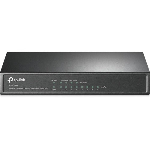 TP-Link TP-Link 8-Port 10/100Mbps Desktop Switch with 4-Port PoE+ TPLTLSF1008P