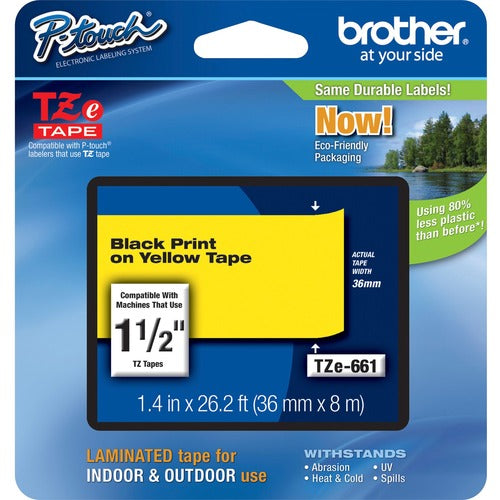 Brother TZe 1-1/2" Laminated Tape Cartridges - BRTTZE661