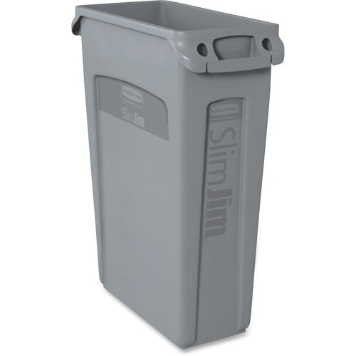 Rubbermaid Commercial Slim Jim with Venting Channels - RUB354060GRAY