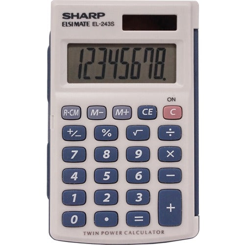 Sharp Calculators EL-243SB 8-Digit Pocket Calculator - SHREL243SB