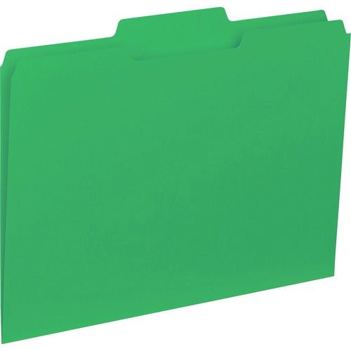 Business Source 1/3-cut Colored Interior File Folders - BSN43563