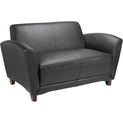 Lorell Reception Seating Collection Leather Loveseat - LLR68951 FYNZ  FRN