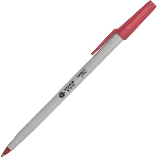 Business Source Medium Point Ballpoint Stick Pens - BSN37504