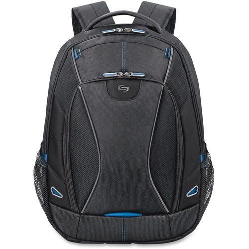 Solo Tech Carrying Case (Backpack) for 17.3" Notebook - Black, Blue - USLTCC703420