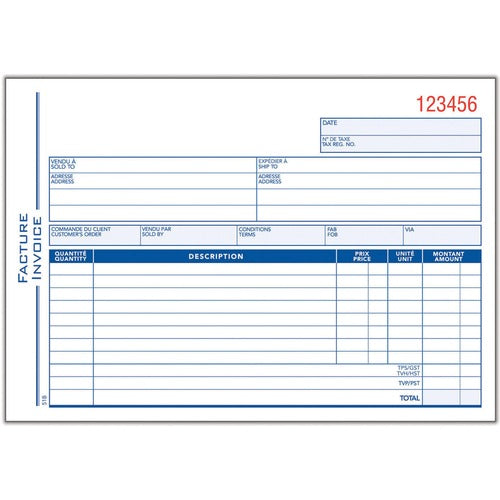 Adams Invoice Form Book - ABFATC51B