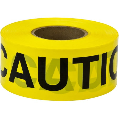 Scotch Barricade Tape 301, CAUTION, 3 in x 300 ft, Yellow - MMM301