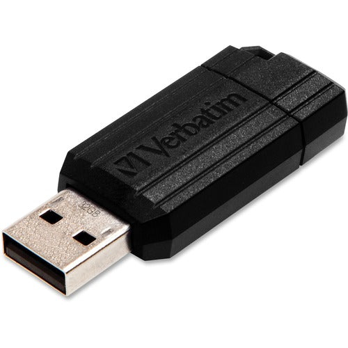 Verbatim 32GB Pinstripe USB Flash Drive - Black - VER49064