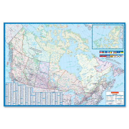 CCC Laminated Detailed Canada Wall Map - CCC80007