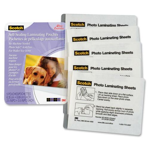 Scotch Self-Sealing Gloss Finish Laminating Pouches - MMMPL903C