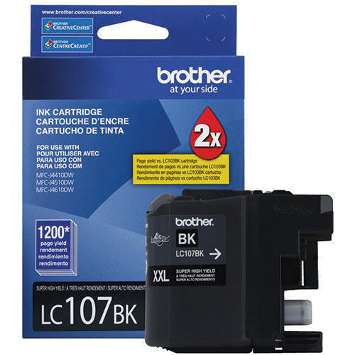 Brother Brother Innobella LC107BKS Original Inkjet Ink Cartridge - Black - 1 Pack BRTLC107BKS
