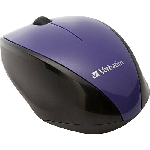 Verbatim Wireless Notebook Multi-Trac Blue LED Mouse - Purple - VER97994